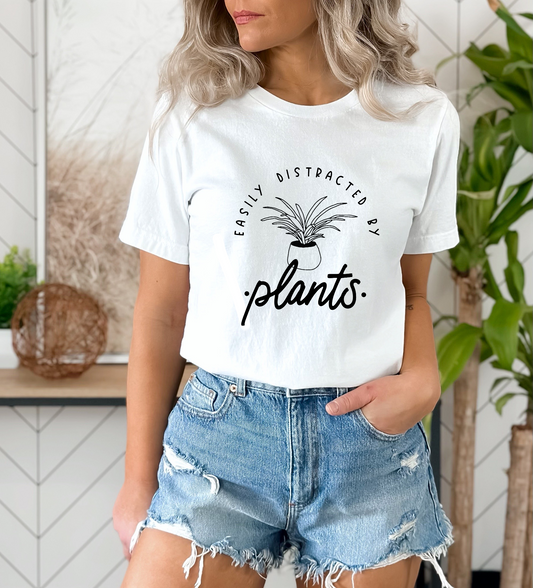 Easily Distracted By Plants Screen Print Transfer