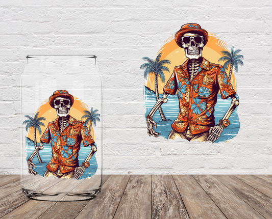 Aloha Skeleton 4" UV DTF LAST CHANCE