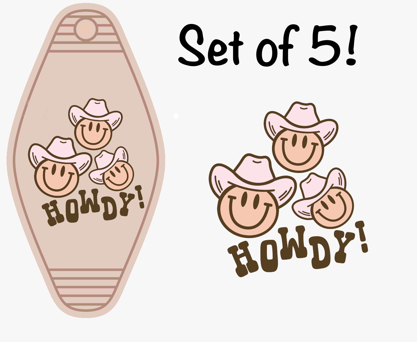 Howdy (MOTEL KEYCHAIN)