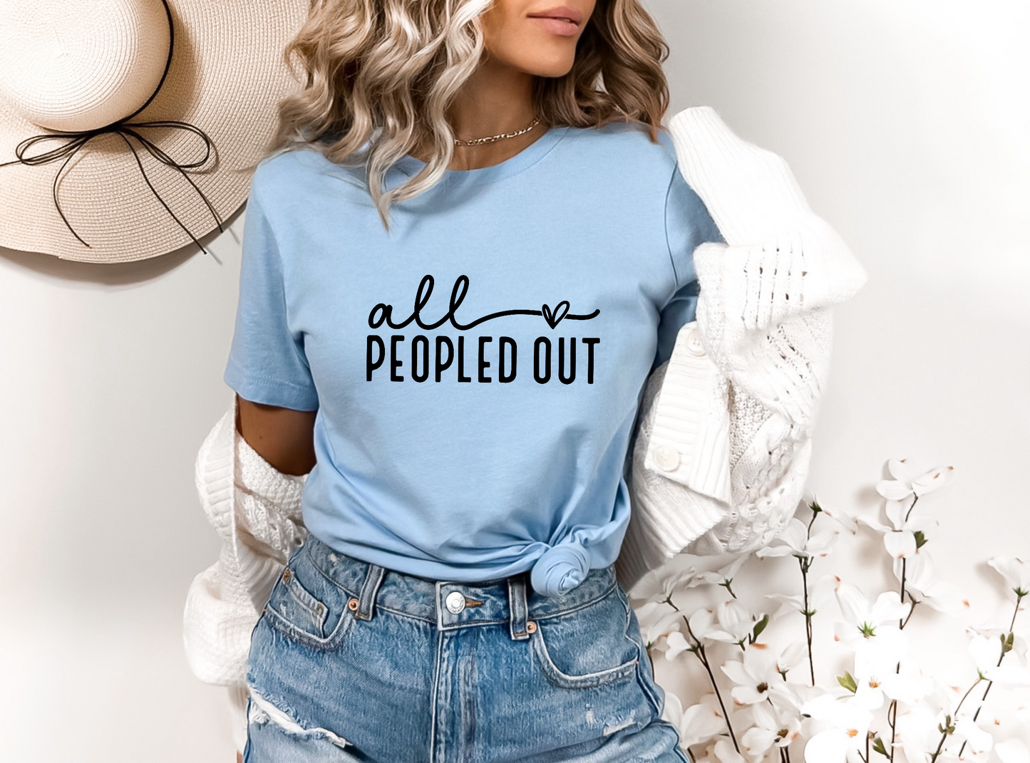 All Peopled Out Screen Print Transfer