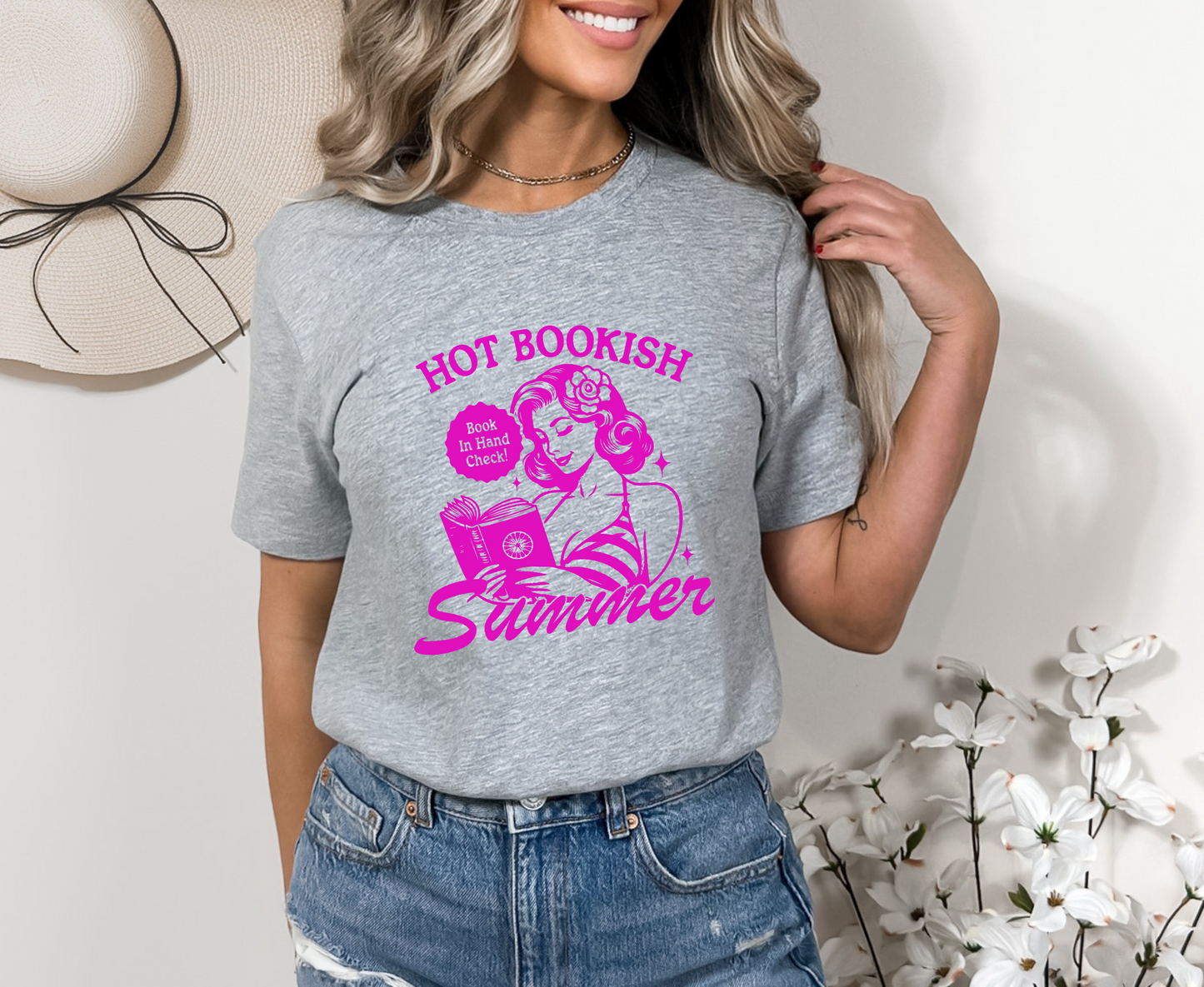 Hot Bookish Summer Hot Pink Screen Print Transfer