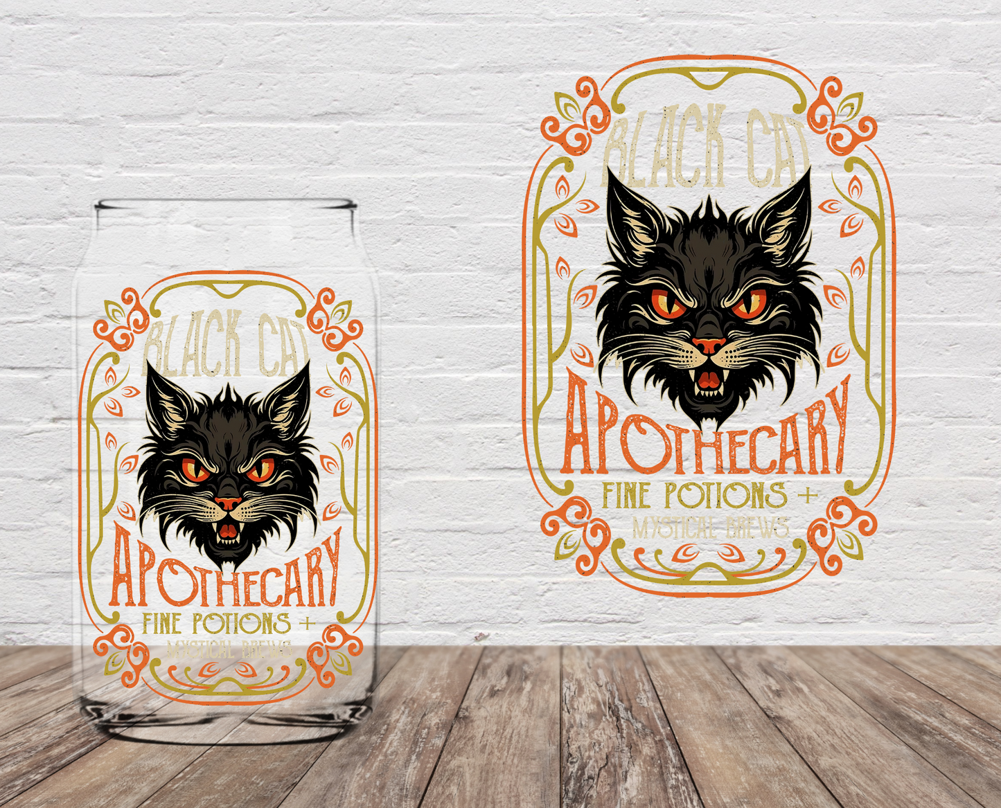 Black Cat 4" UV DTF SEASONAL
