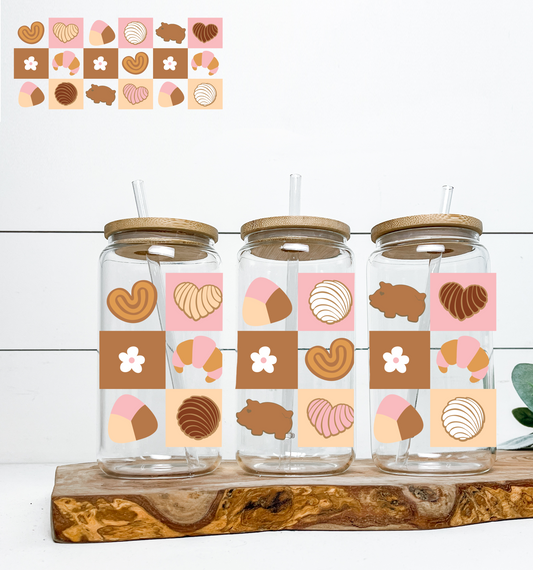 Pan Dulce Checkers 16oz UV DTF