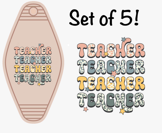 Teacher Stacked UV (MOTEL KEYCHAIN)