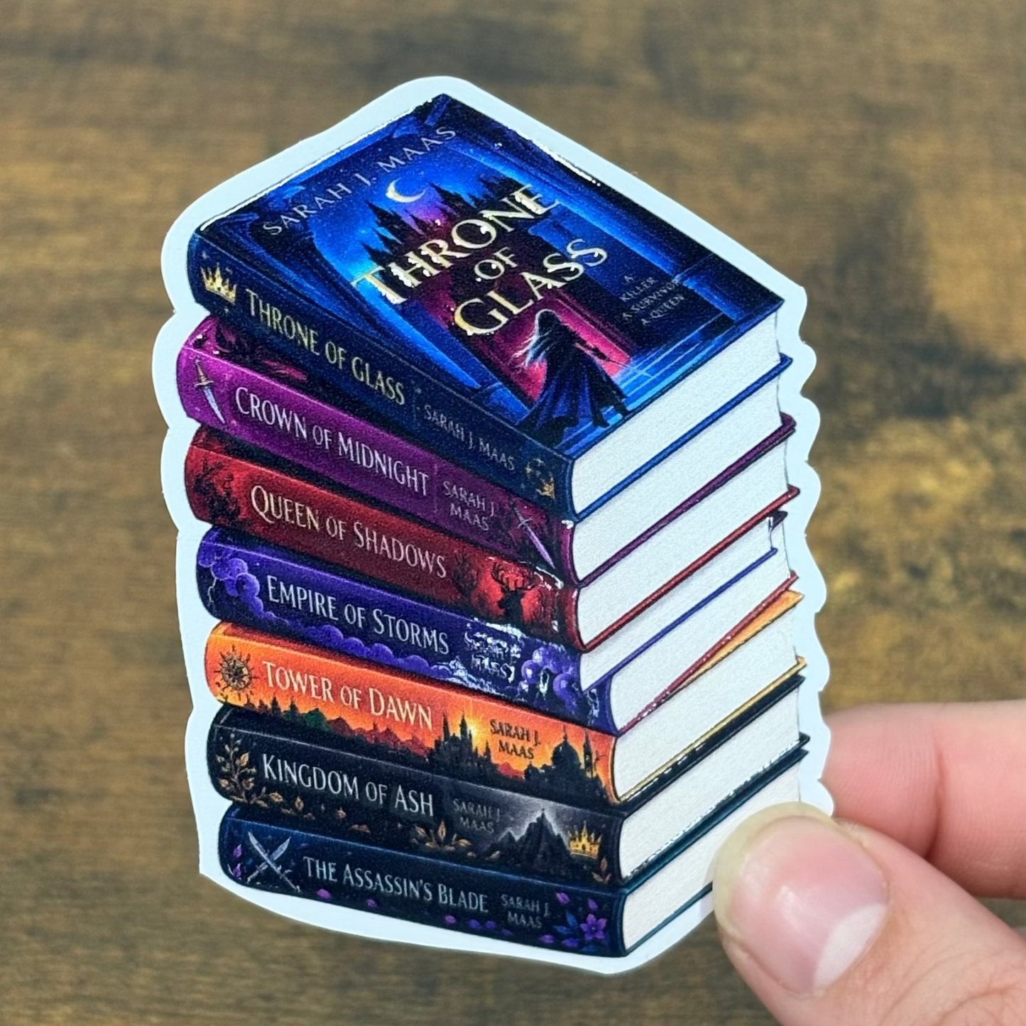 Throne Books White Vinyl Stickers