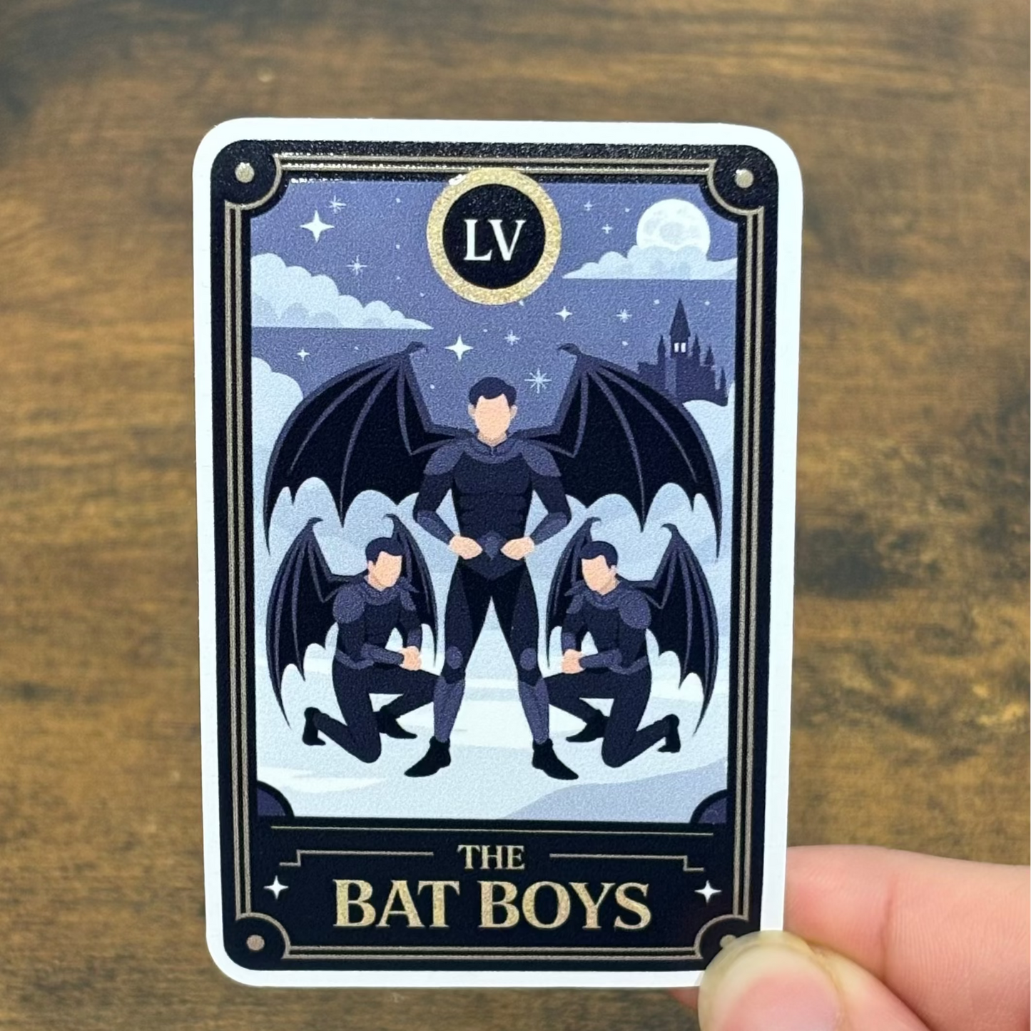 The Bat Boys White Vinyl Stickers
