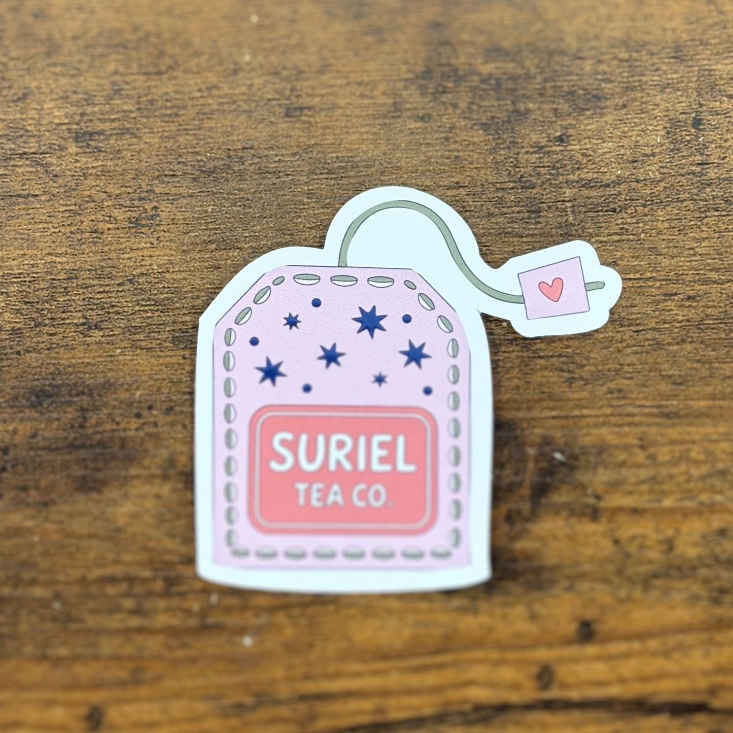 Suriel Tea White Vinyl Stickers