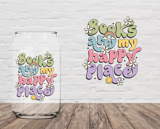 Books Are My Happy Place 4" UV DTF