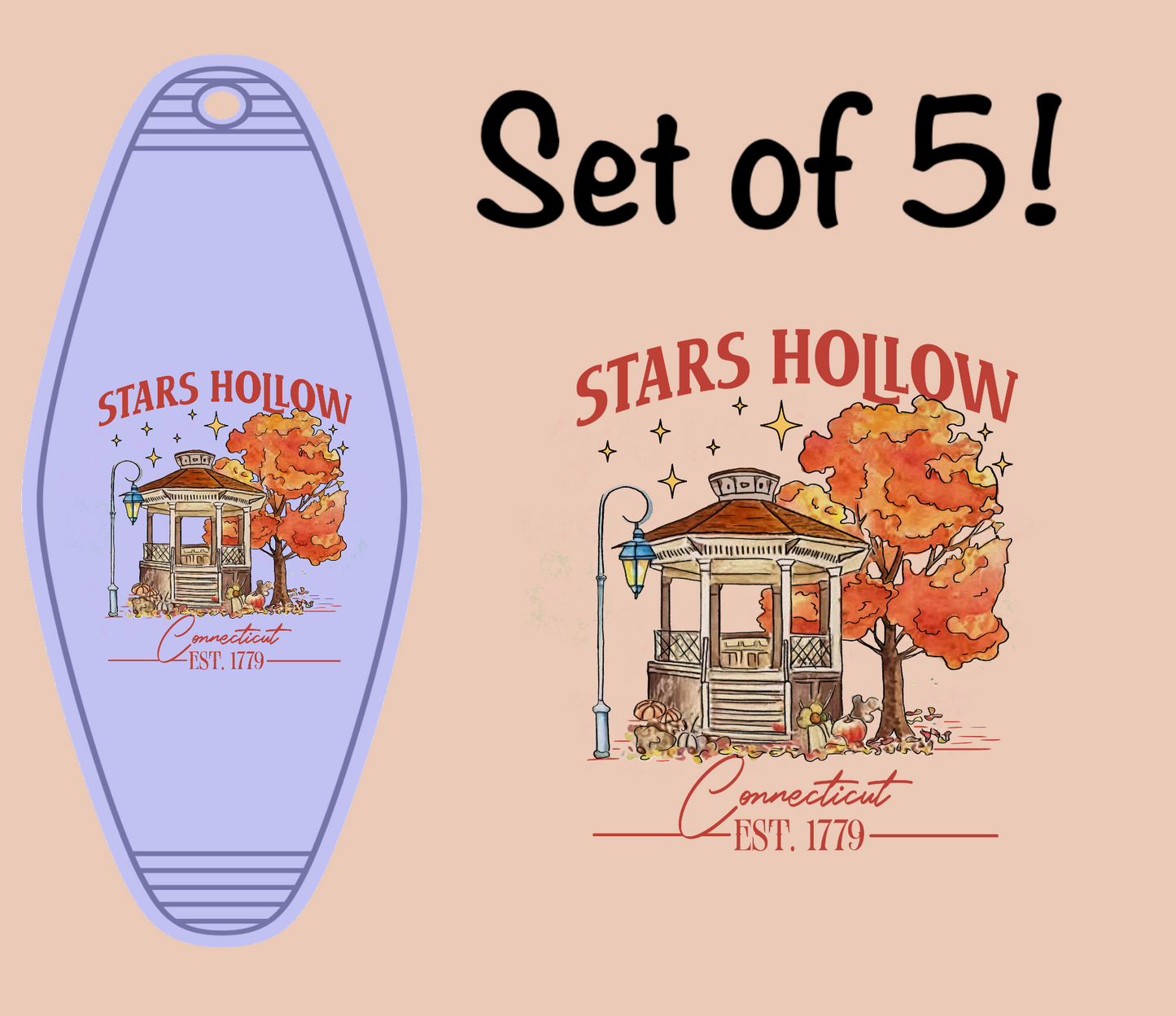 Stars H Est. 1779 UV (MOTEL KEYCHAIN) LAST CHANCE