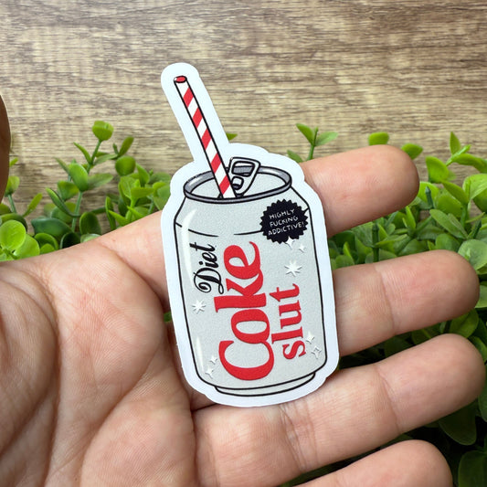 Diet Soda White Vinyl Sticker