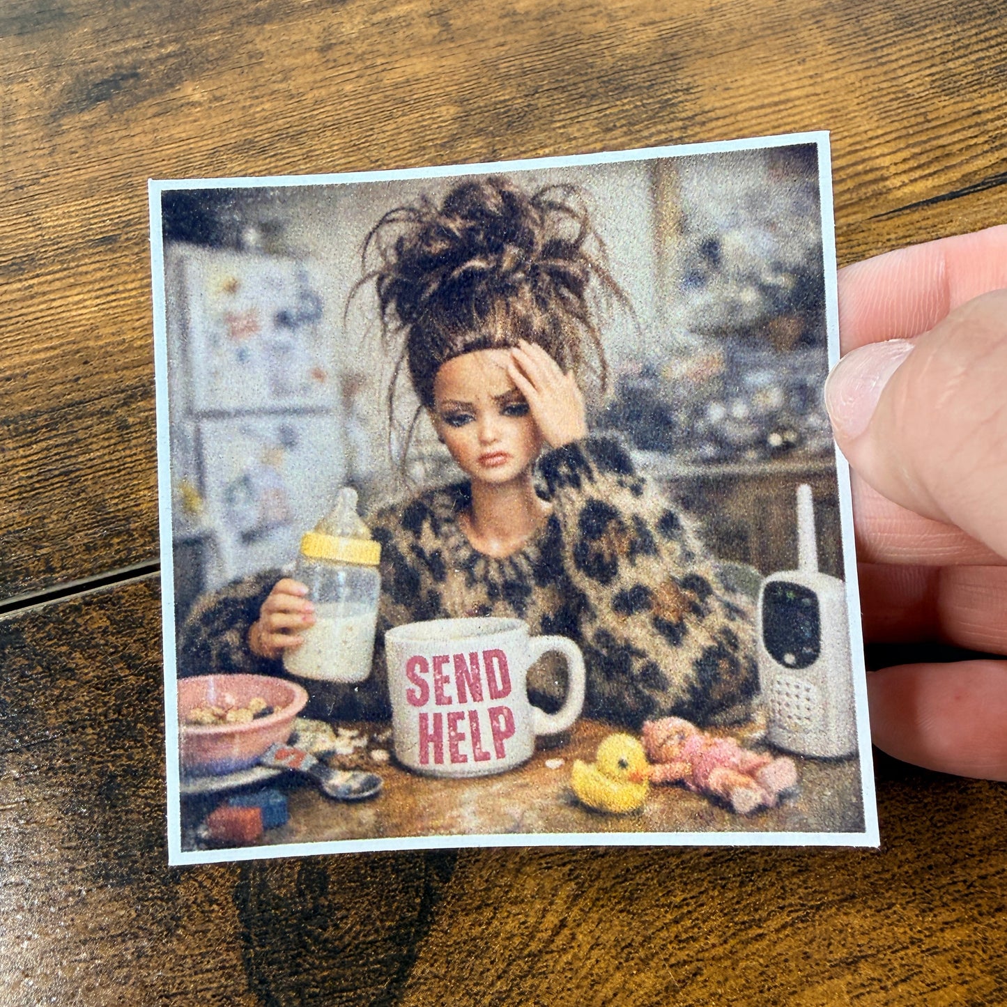 Barb Send Help Vinyl Sticker