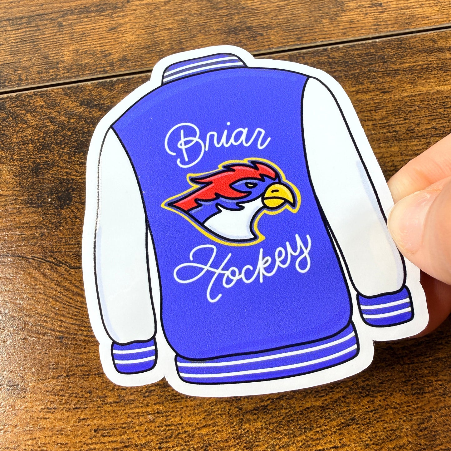 Hockey Jacket White Vinyl Sticker
