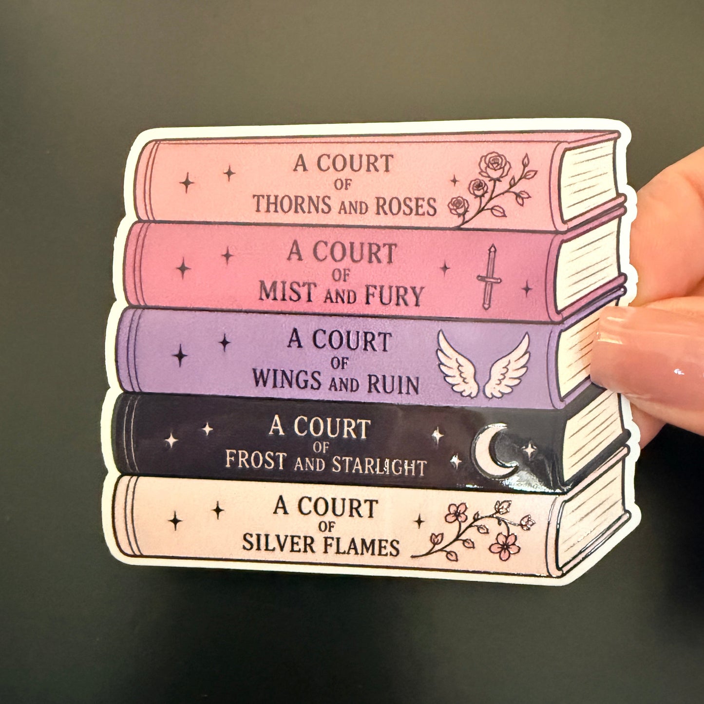 A Court Books White Vinyl Sticker