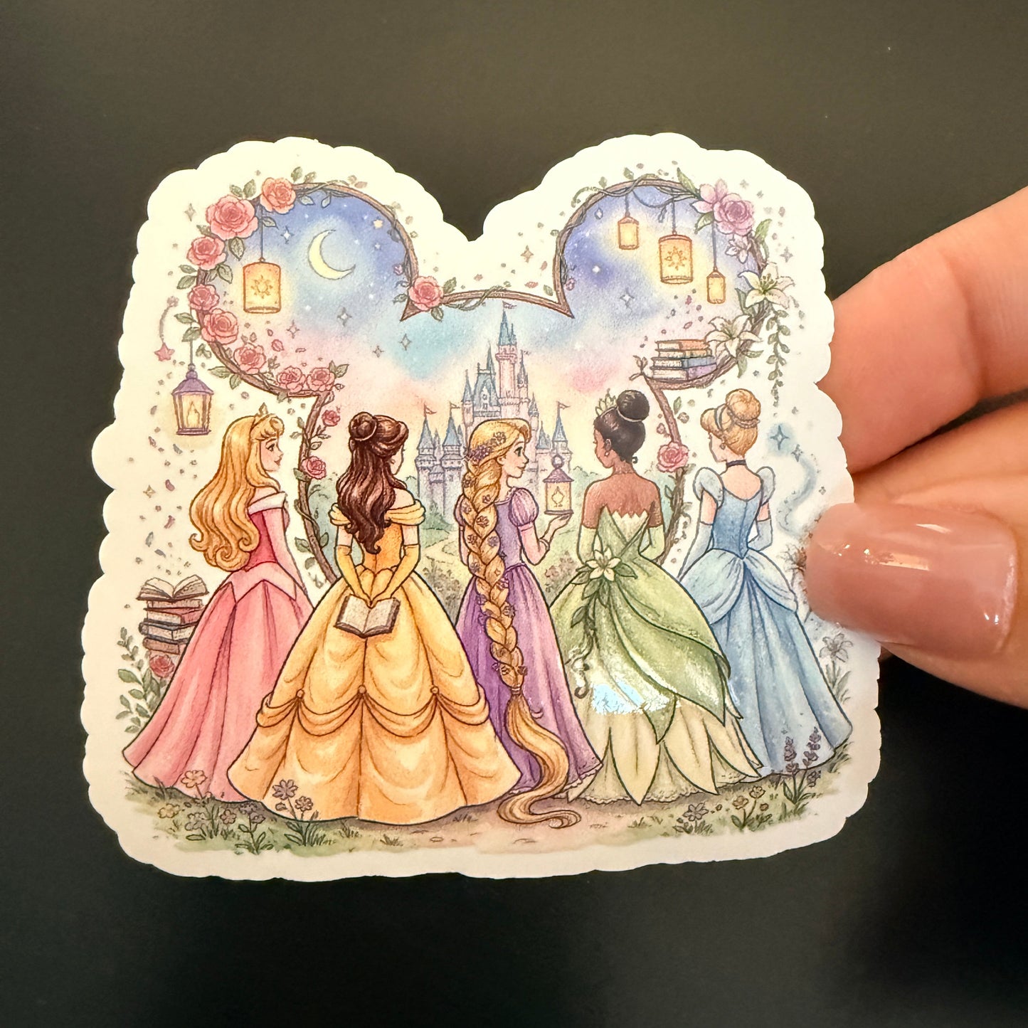 Princess White Vinyl Sticker