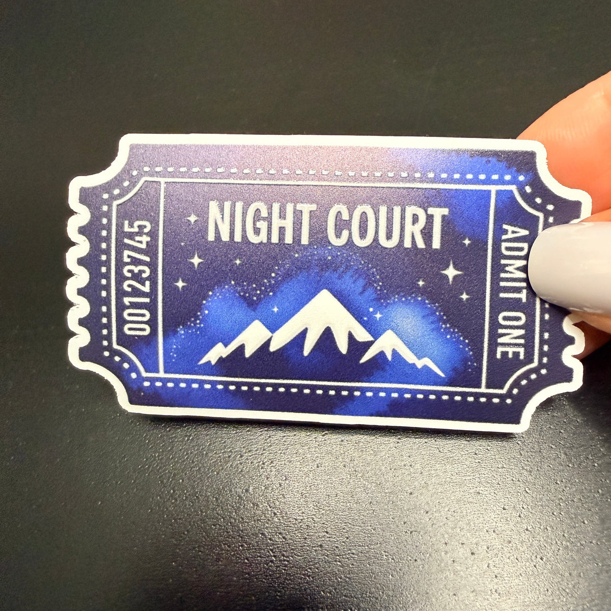 Night Court Ticket White Vinyl Sticker