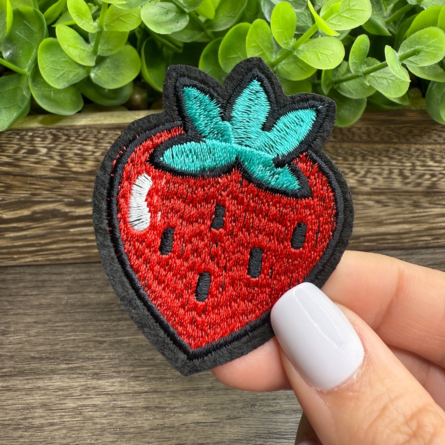 Strawberry Embroidered Hat Patches
