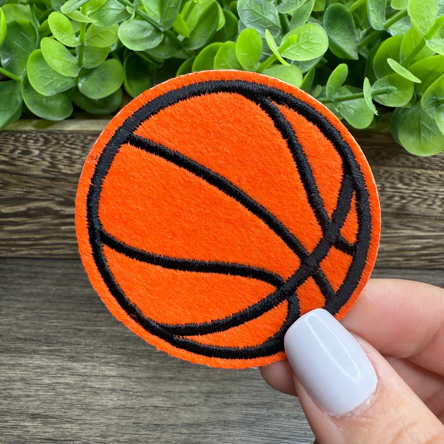 Basketball Felt Embroidered Hat Patches