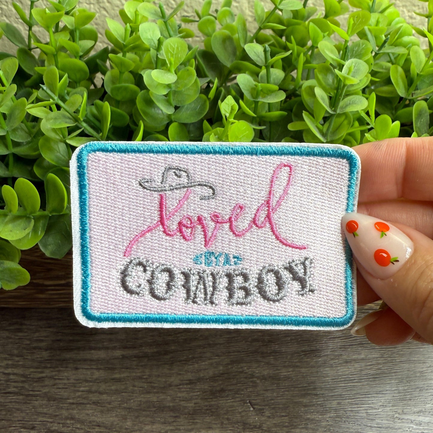 Loved By a Cowboy Embroidered Hat Patches