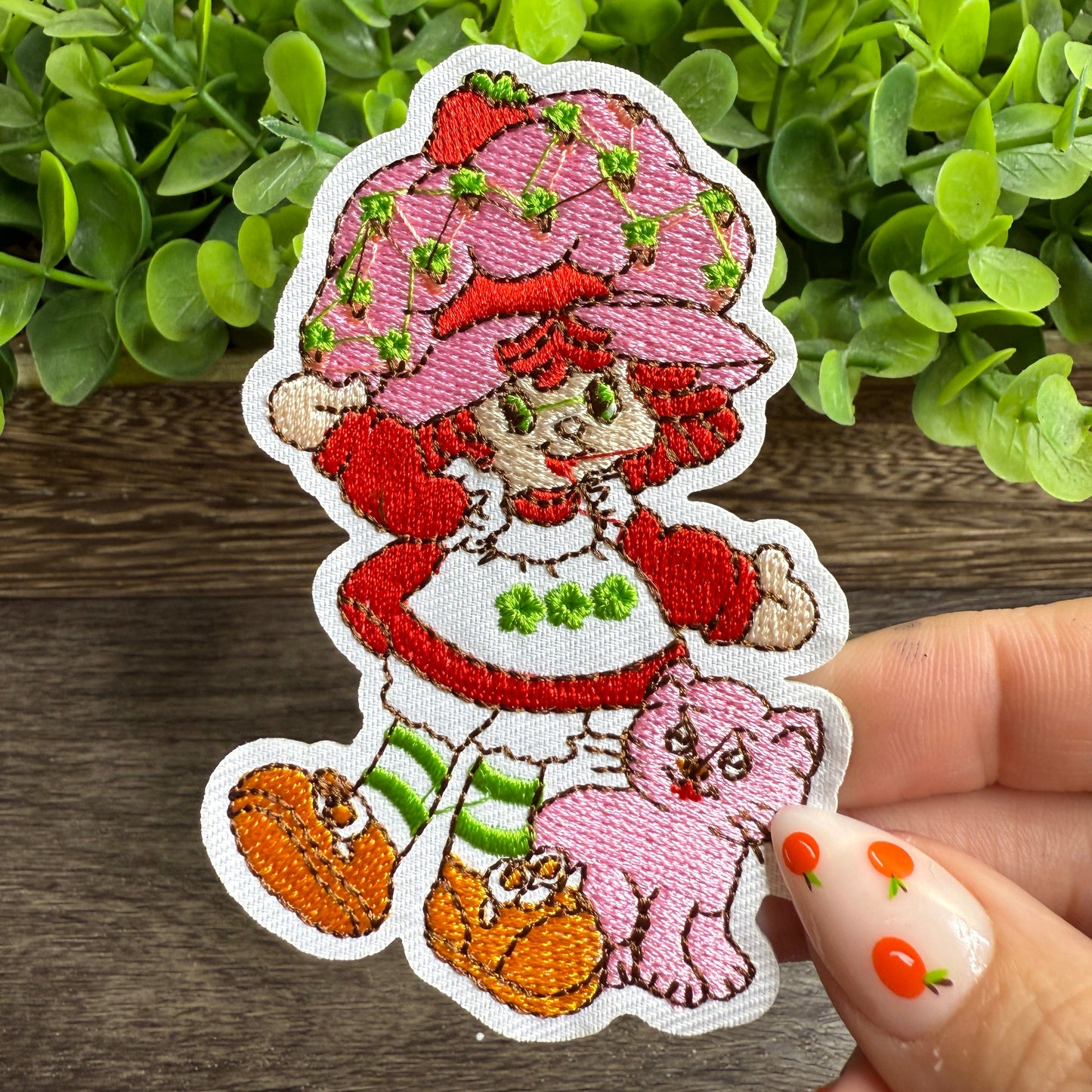 Strawberry Girl Embroidered Small Patches