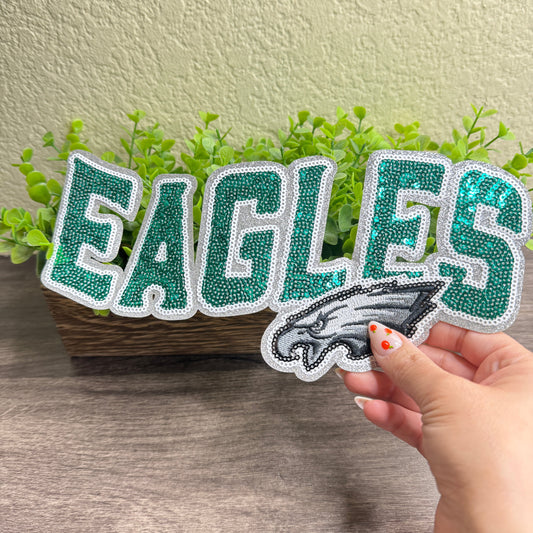 Football E Sequin Patch