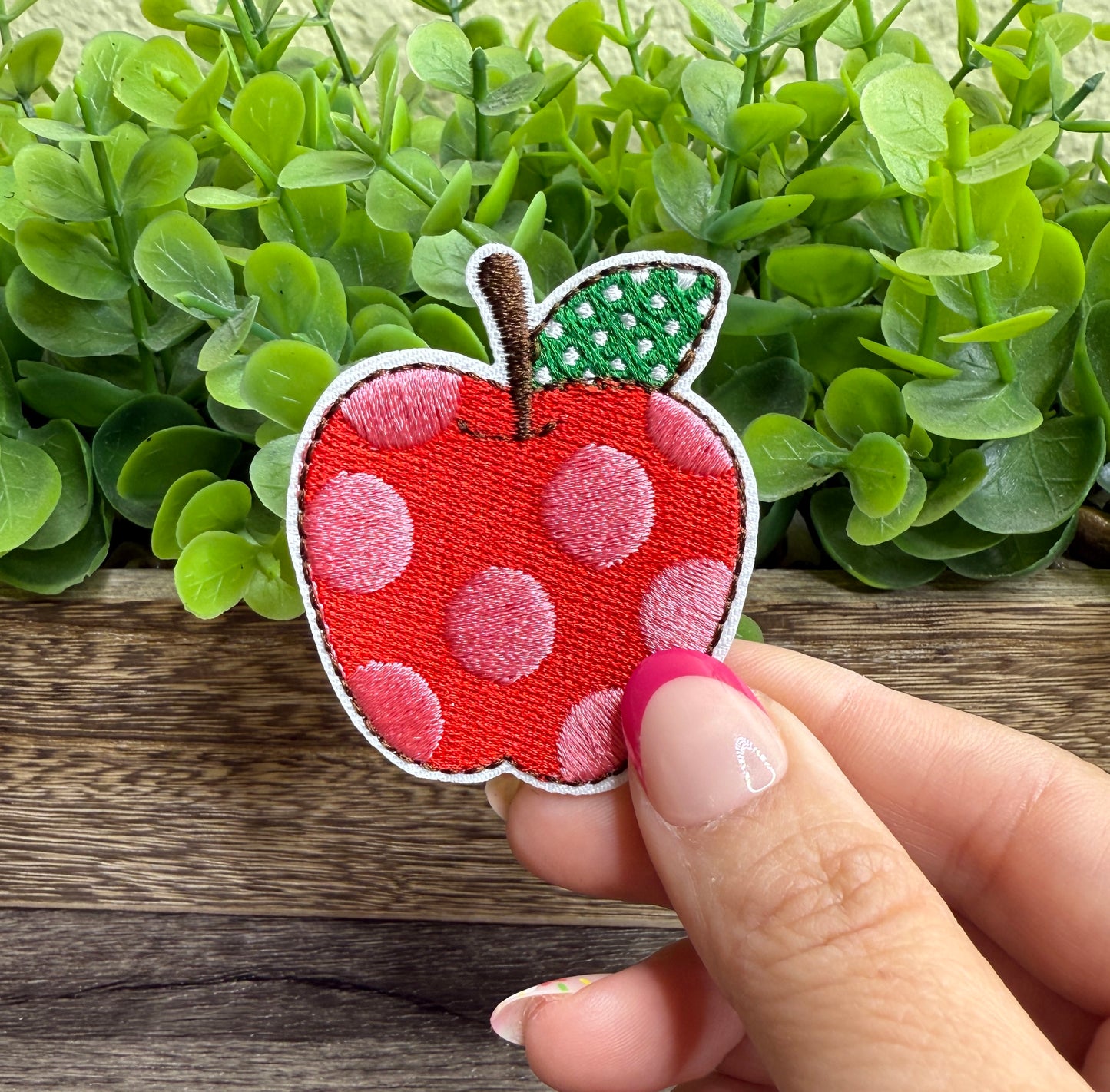 Spotted Apple Embroidered Small Patches