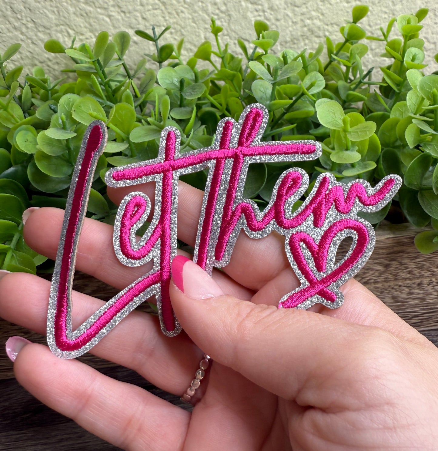 Let Them Embroidered Small Patches
