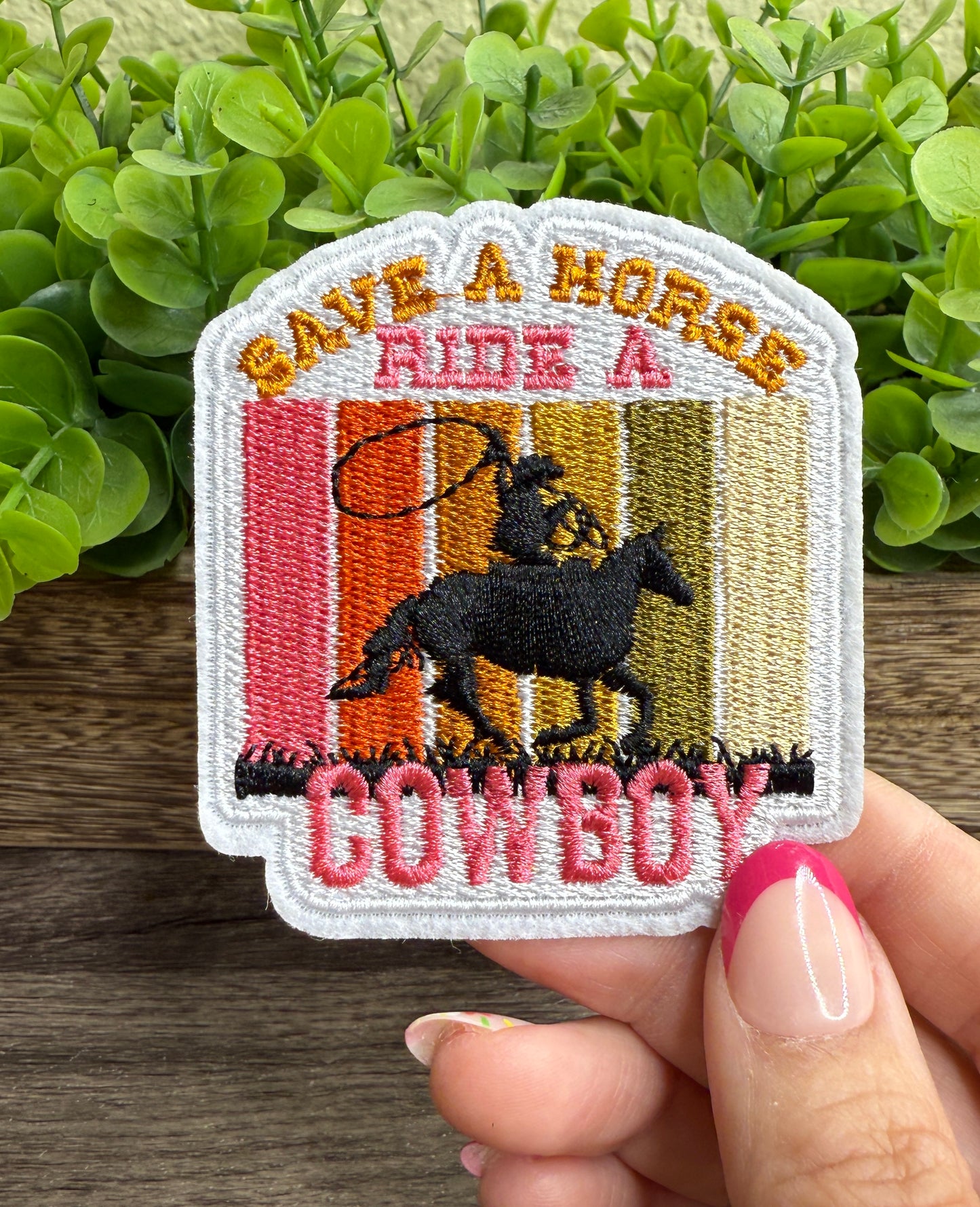 Save a Horse Ride a Cowboy Embroidered Small Patches