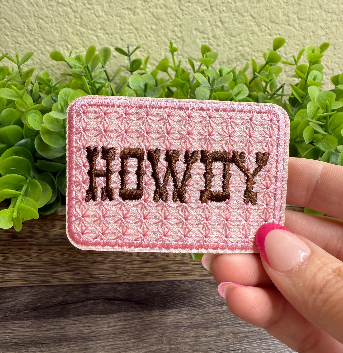 Howdy Embroidered Small Patches