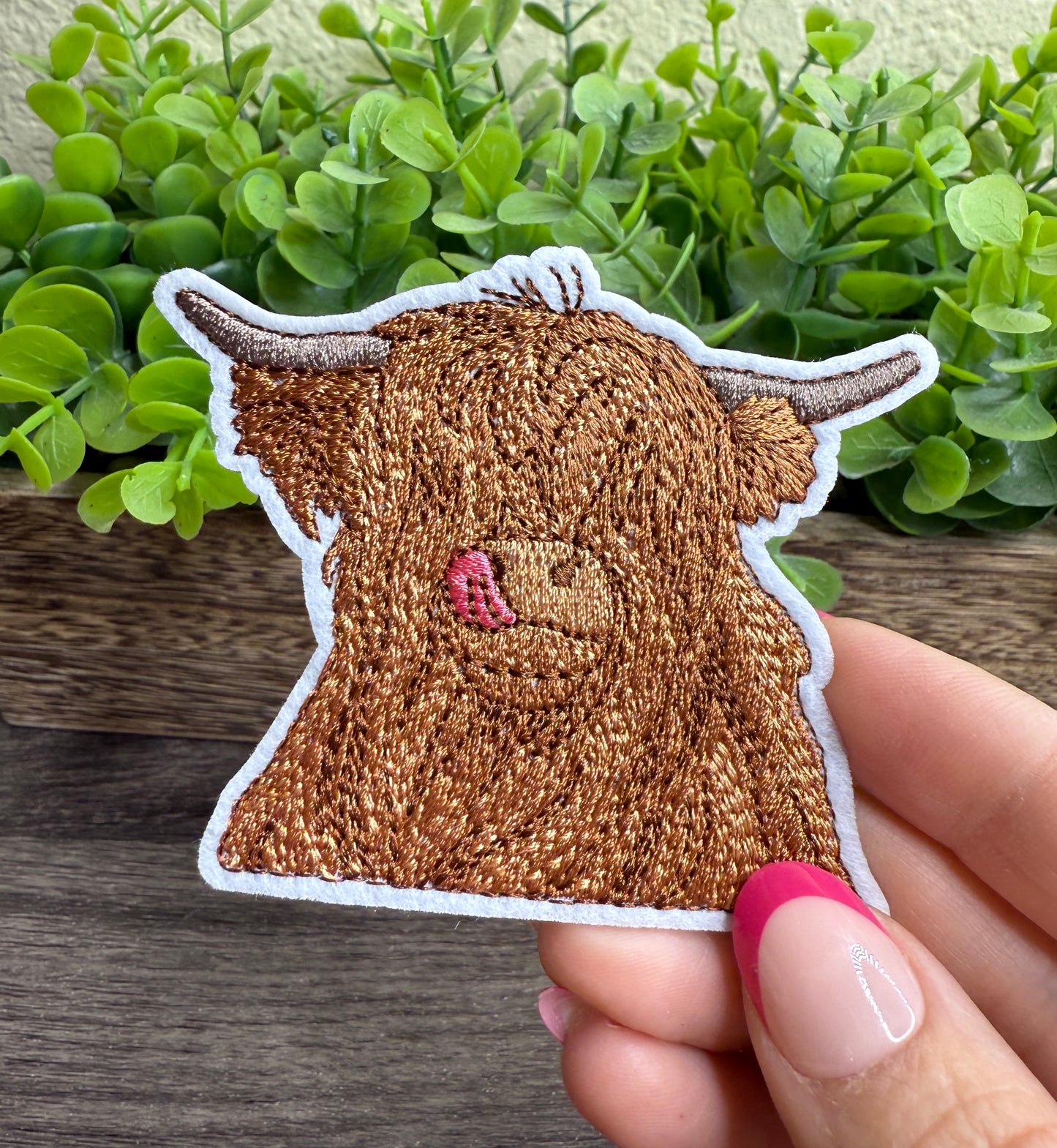 Cow and Toungue Embroidered Hat Patches
