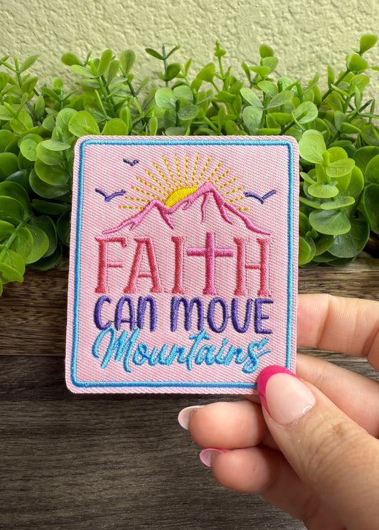 Faith Can Move Mountains Embroidered Small Patches