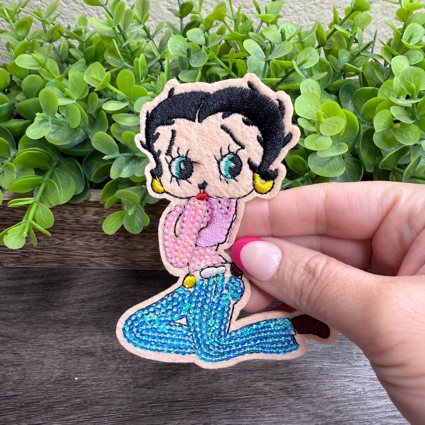 Jeans Girl Embroidered Small Patches