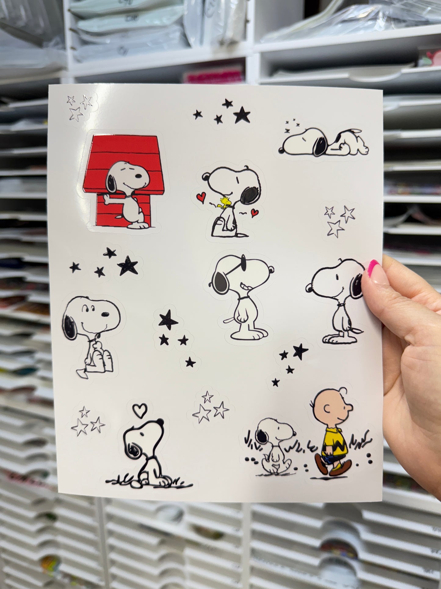 Snoop Sticker Sheet White Vinyl LARGE