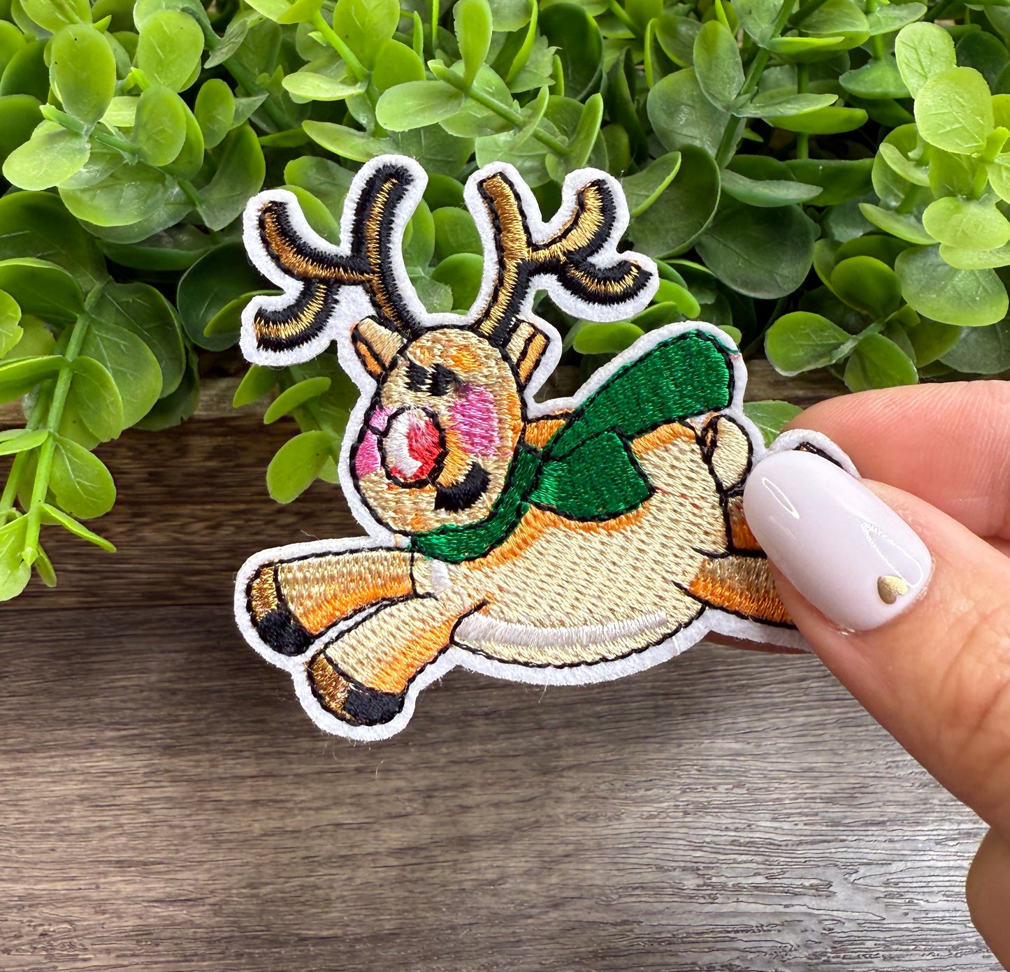 Reindeer Embroidered Small Patches