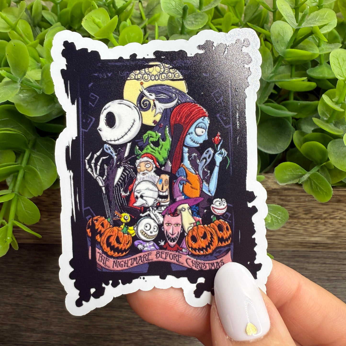 Nightmare Textured White Vinyl Sticker 3"