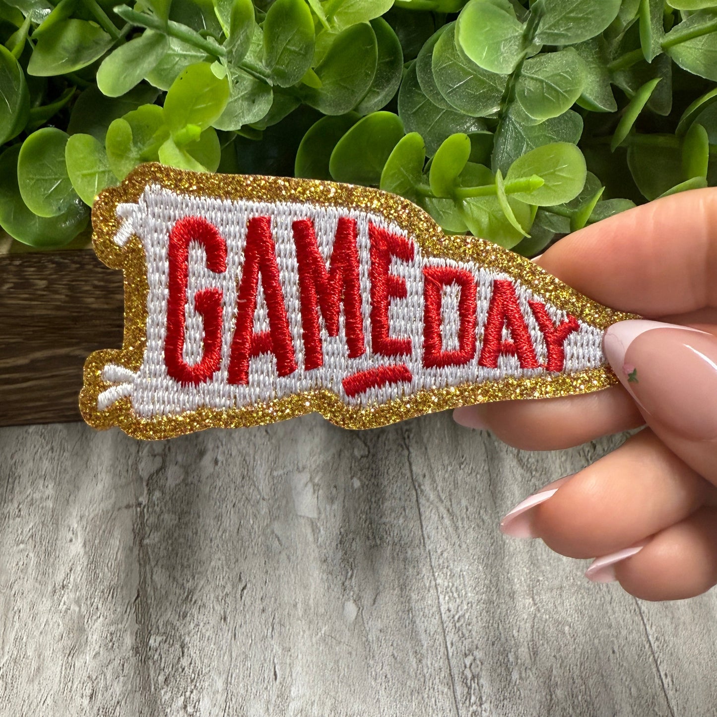 Game Day Flag Embroidered Small Patches