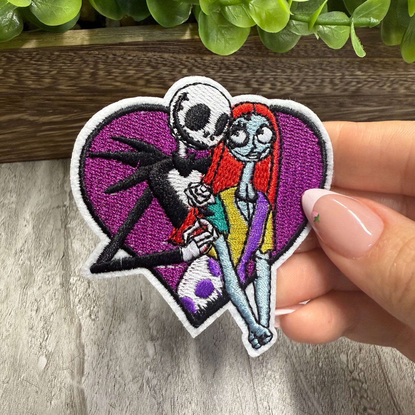 Skeleton Heart Embroidered Hat Patches