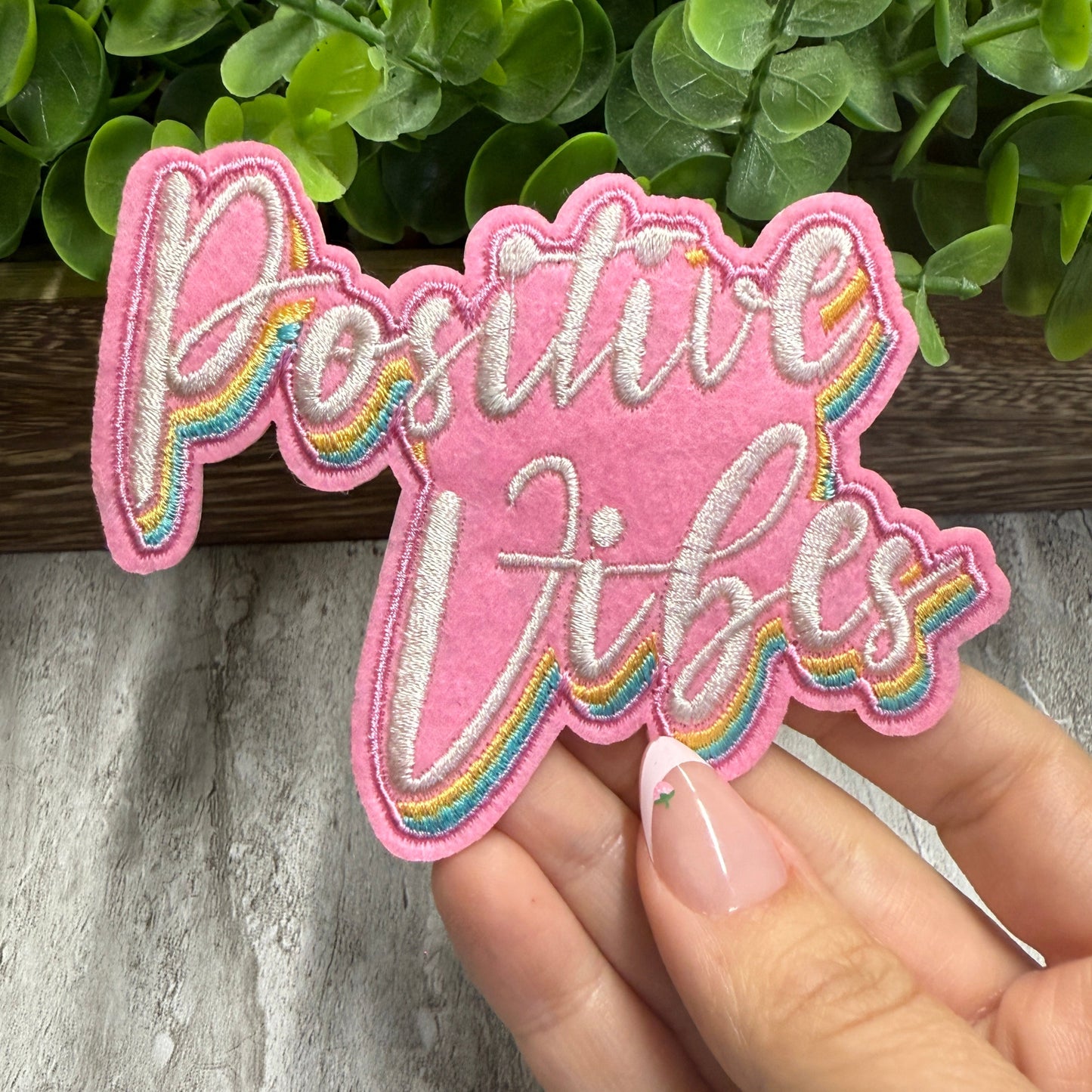 Positive Vibes Embroidered Small Patches