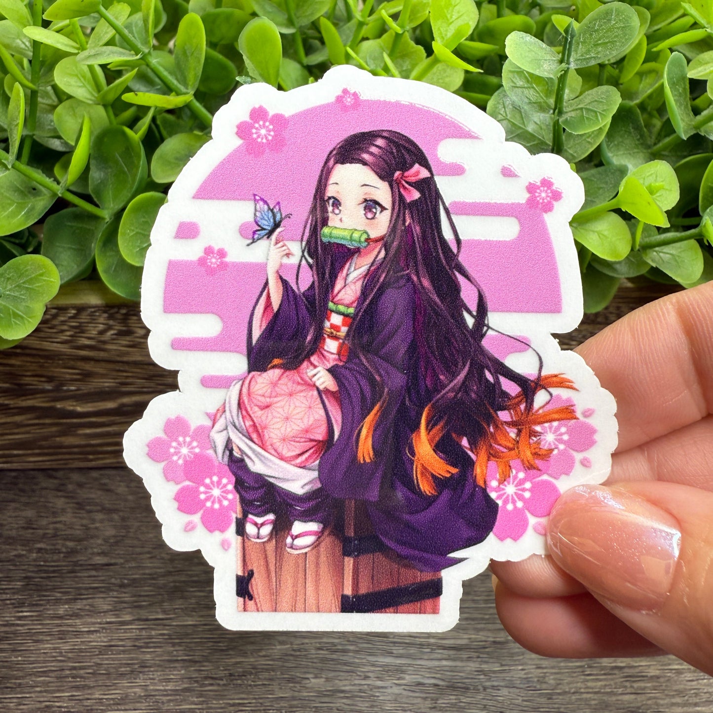 Cartoon Girl Clear Vinyl Sticker 3"