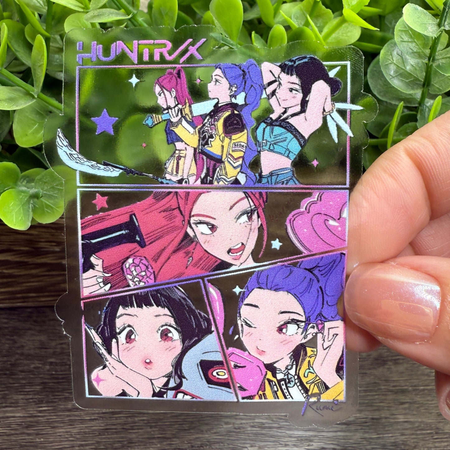 Huntr Girls Clear Vinyl Sticker 3"