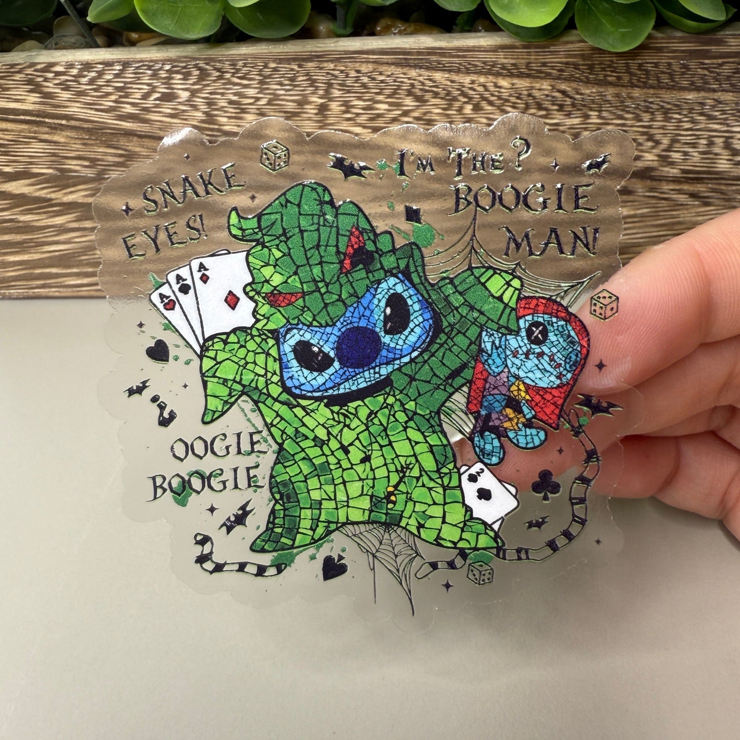 Snake Eyes Clear Vinyl Sticker 3"