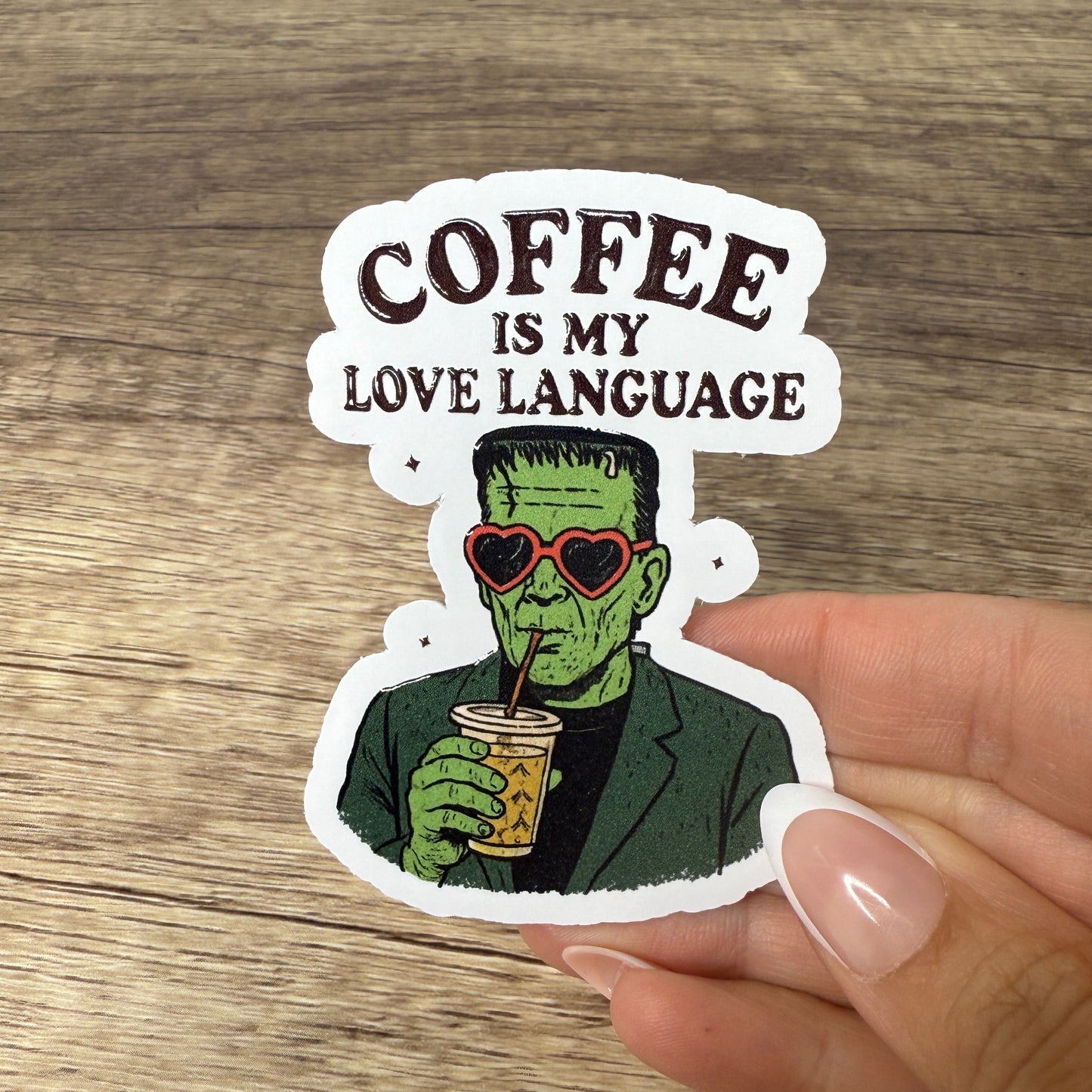 Coffee Is My Love Language White Vinyl Sticker 3"