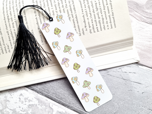 Floral Mushrooms UV DTF Bookmark DOUBLE SIDED