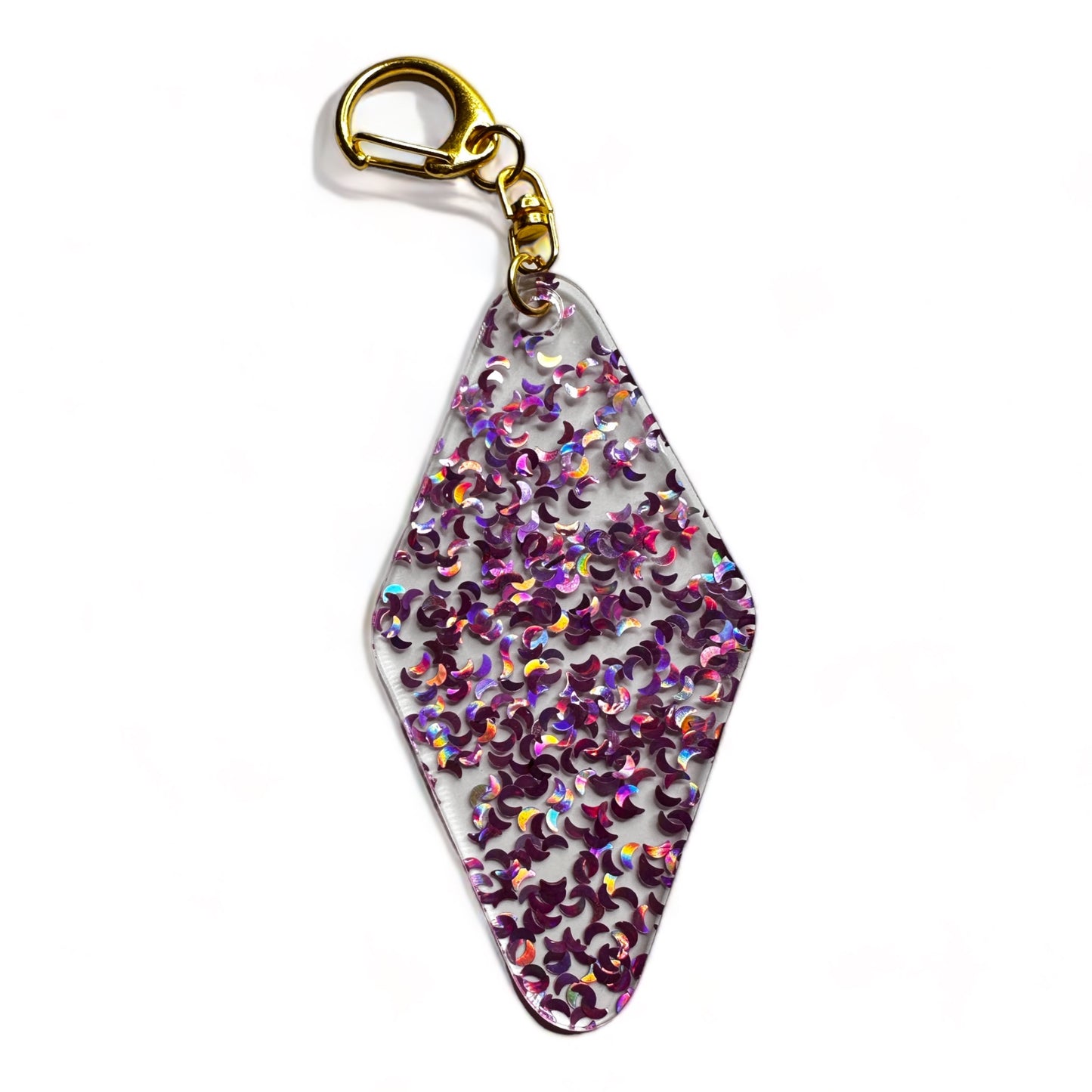 Glitter Blank Keychains- Gold Lobster Clasp