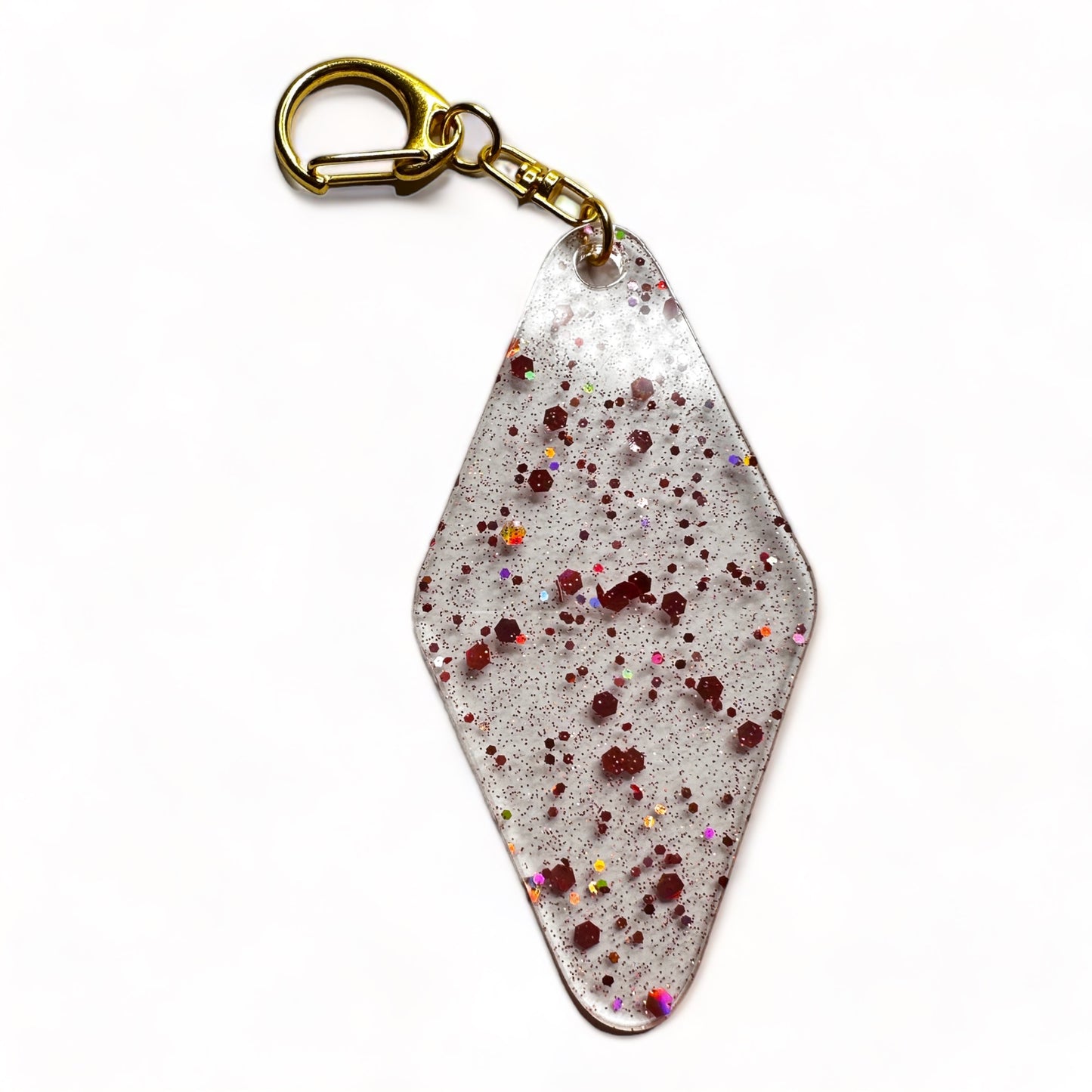 Glitter Blank Keychains- Gold Lobster Clasp