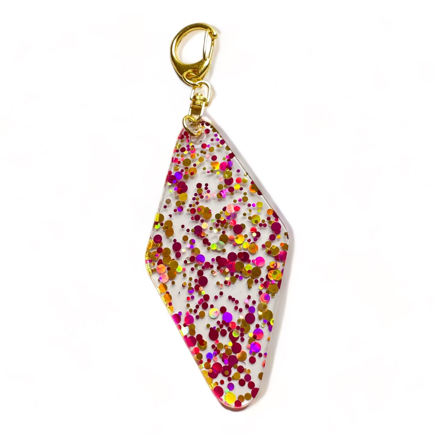 Glitter Blank Keychains- Gold Lobster Clasp