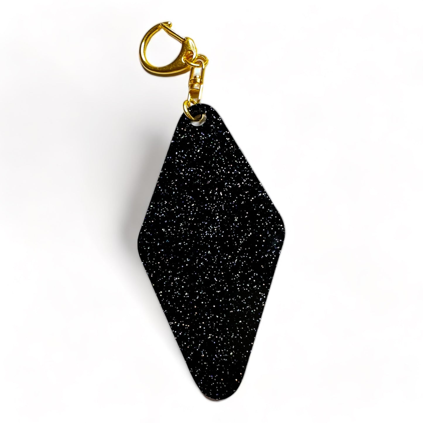 Glitter Blank Keychains- Gold Lobster Clasp