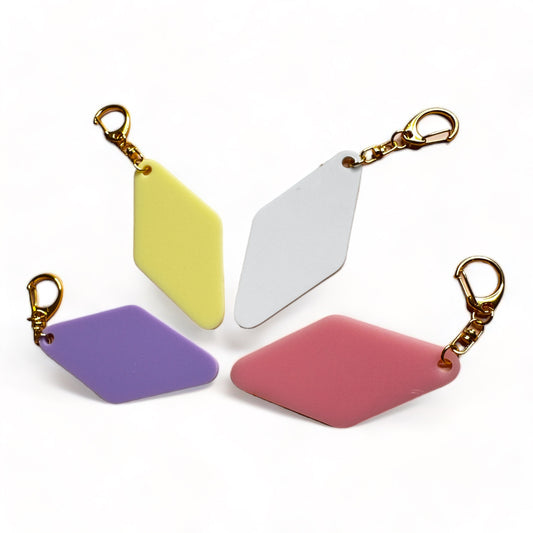 Solid Color Blank Keychains- Gold Lobster Clasp