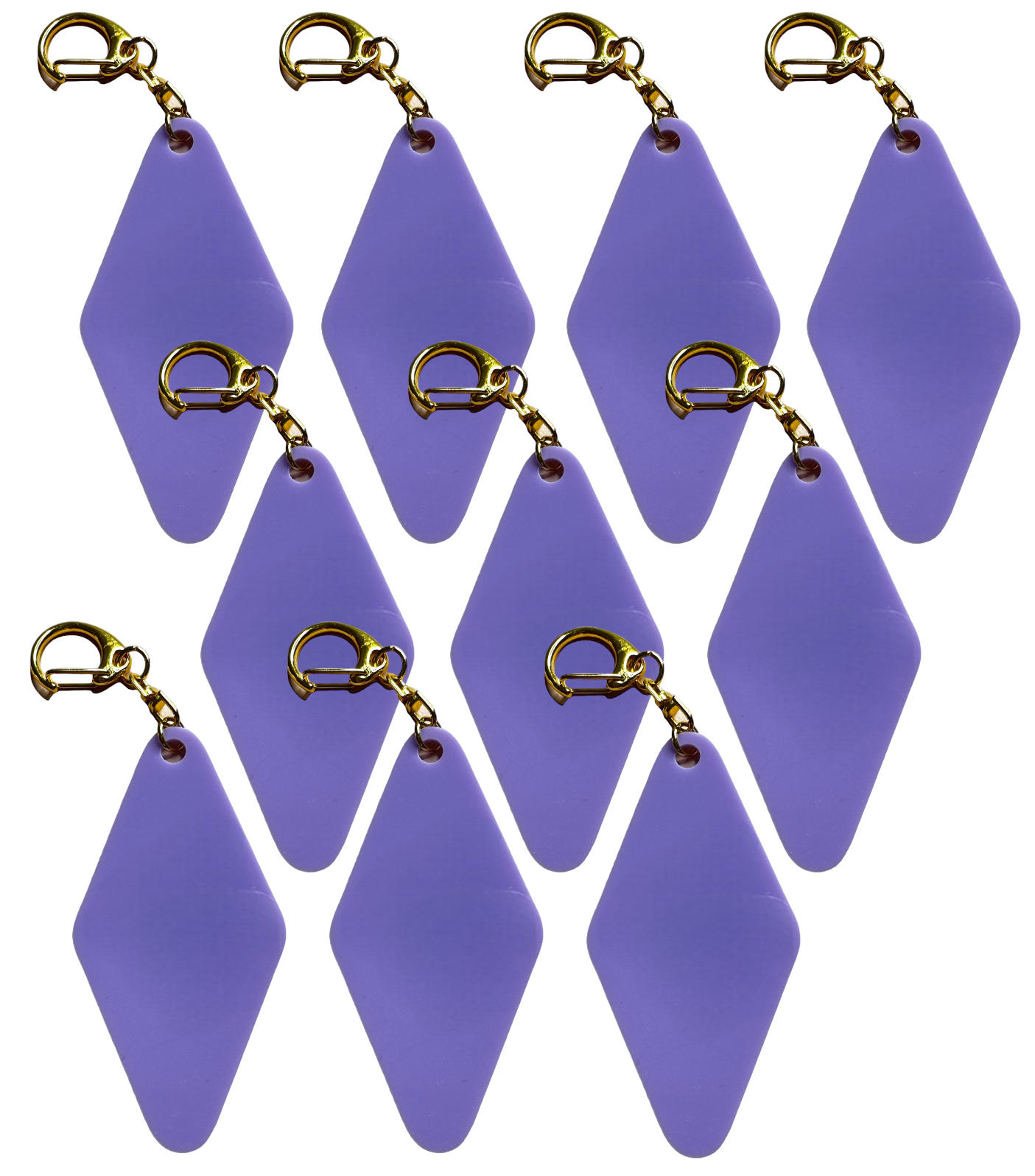Solid Color Blank Keychains- Gold Lobster Clasp