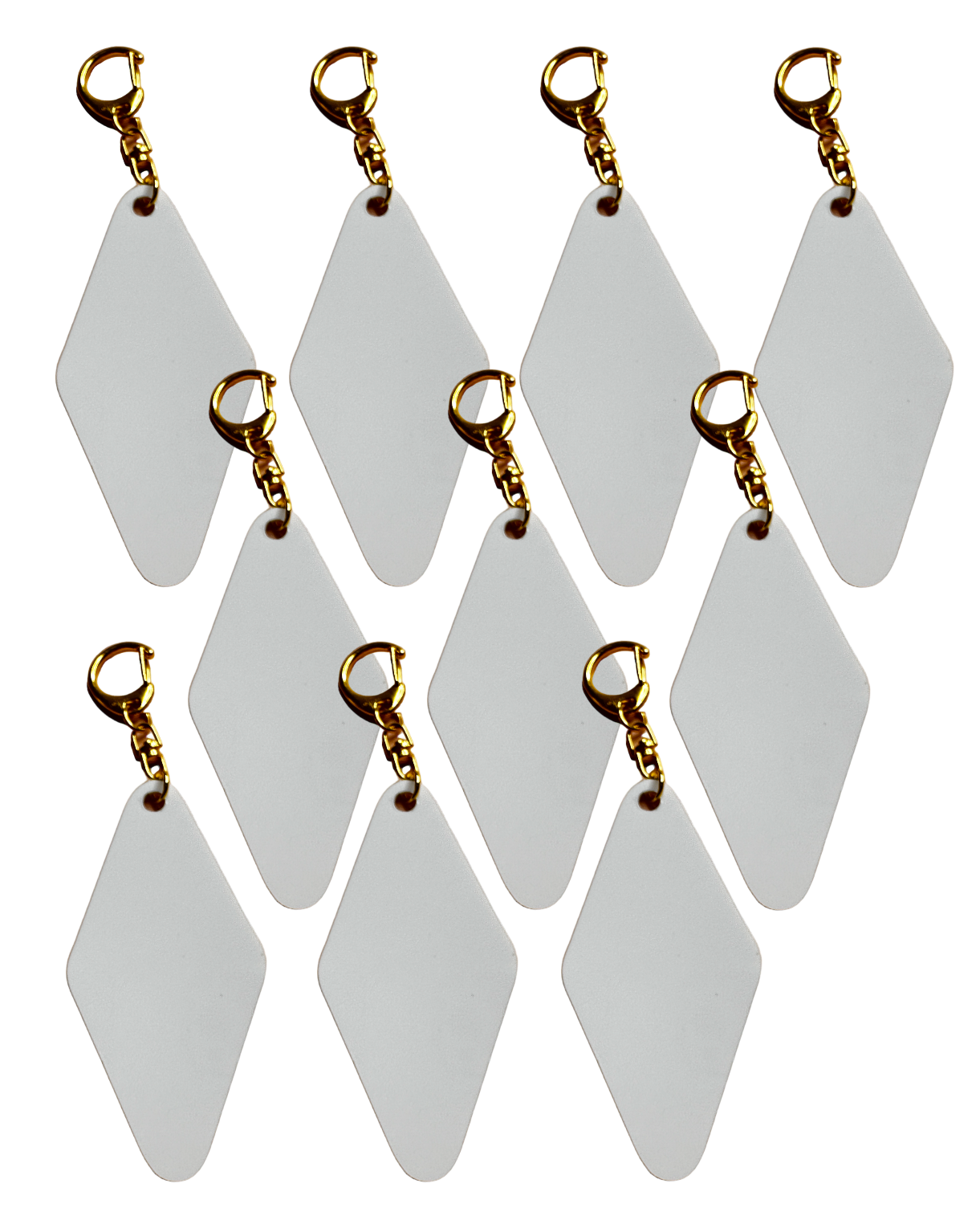 Solid Color Blank Keychains- Gold Lobster Clasp