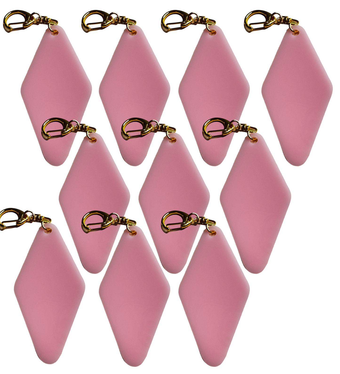 Solid Color Blank Keychains- Gold Lobster Clasp